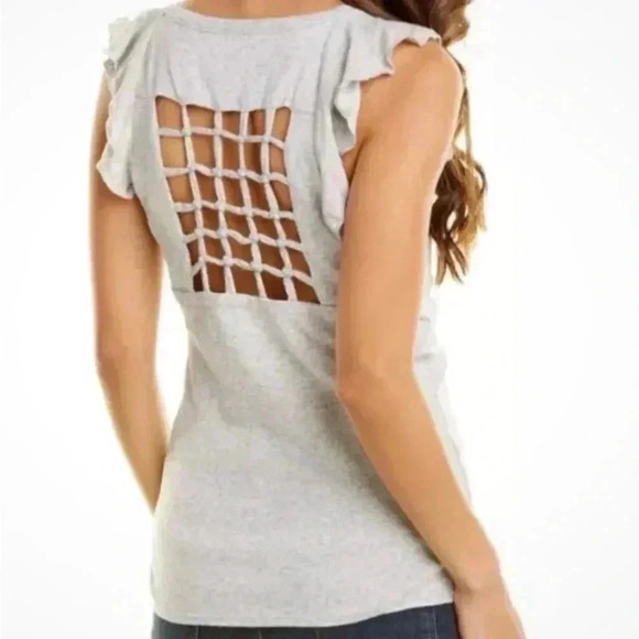 NWOT-Chaser Flounce Top with Lattice Back- Peach in color. Size M - Picture 6 of 6